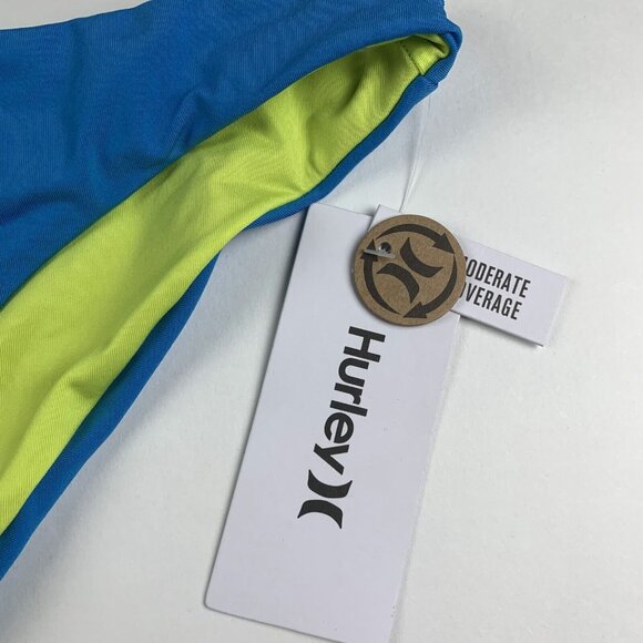 Hurley Solid Rvsb Moderate Bikini Bottom Women's XL Blue Green Beach Swimwear - Picture 6 of 8